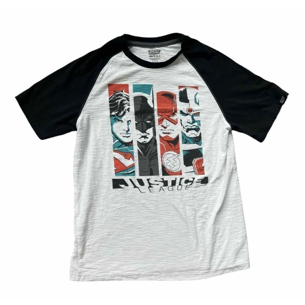 Youth Boys Justice League Superman Batman Capt America Graphic Tee - Sz XL 14/16